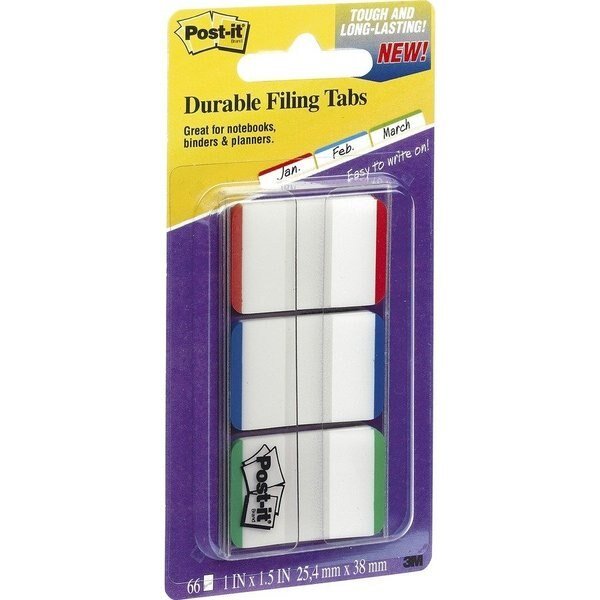 Tabs, Post-It, Bar, 1"", Primary Pk, Post-It, Mfr#: MMM686LGBR