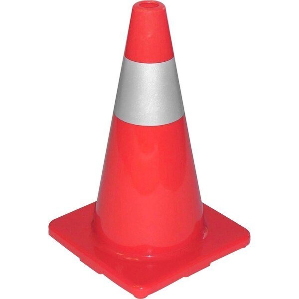 Sturdy Molded Reflective Traffic Cone, Polyvinyl Chloride (PVC), Orange, Tatco, Mfr#: TCO25500