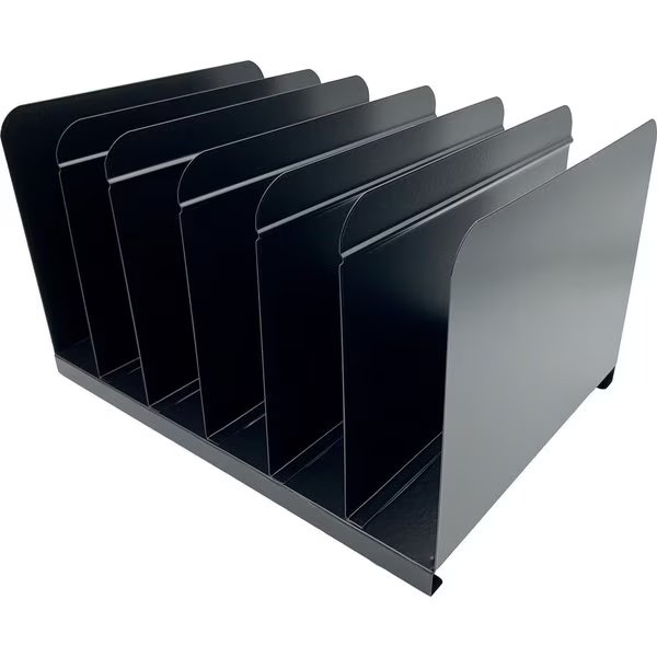 6-slot Vertical Book Rack, Huron, Mfr#: HURHASZ0164