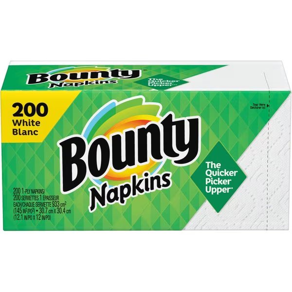Napkin, 200Ct, White 8PK, Bounty, Mfr#: PGC96595CT