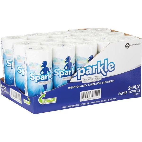 Sparkle Pro Paper Towels, White, 15 PK, Sparkle, Mfr#: GPC2717714