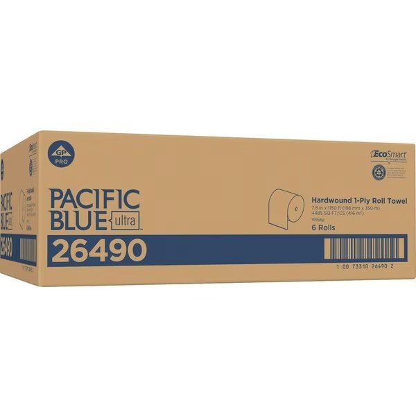 Pacific Blue Ultra Paper Towels, White, 6 PK, Pacific Blue Ultra, Mfr#: GPC26490