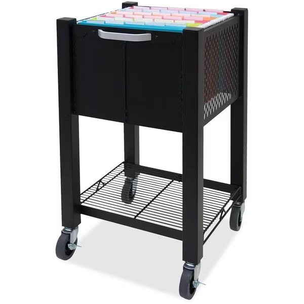 Sidekick File Cart, 13-3/4"x15-1/2"x26-1/4", Black, Vertiflex, Mfr#: VRTVF53002