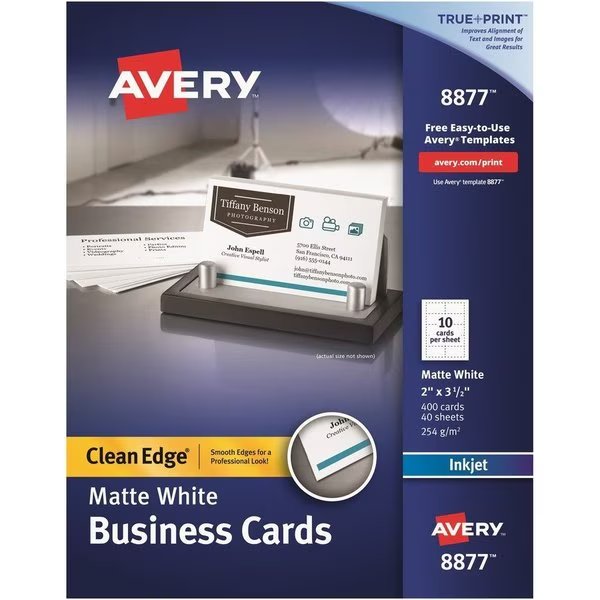 Card, Businss, Inkjt, We, Matte 40PK, Avery, Mfr#: AVE8877