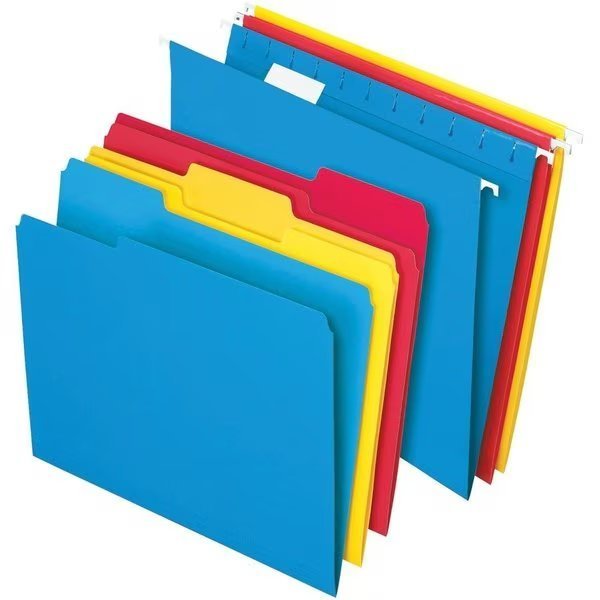 Hanging Folders, Letter, 9-3/5"Wx13"Lx1-9/10"H, 24/BX, AST PK, Tops, Mfr#: PFX16157