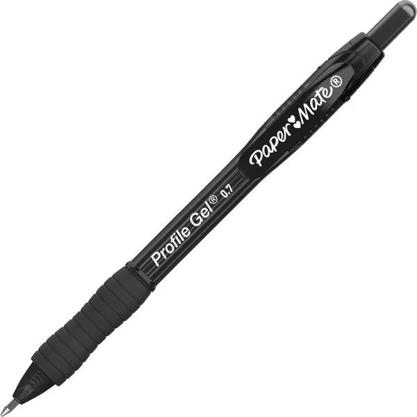 Gel Pen, 0.7mm Point, 3/10"Wx3/10"Lx7"H, 36/BX, Black PK, Paper Mate, Mfr#: PAP2095473