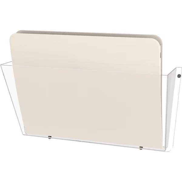 Unbrkbl Wall Pocket, Letter, Single, 14-1/2"x3"x6-1/2", CL, Deflecto, Mfr#: DEF63201