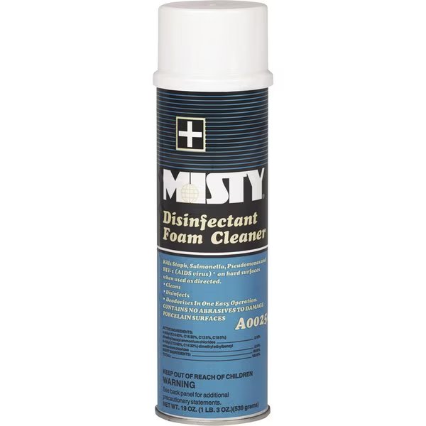 Disinfectant Foam Cleaner, 19 fl oz (0.6 quart) Clean, White, 12 PK, Amrep, Mfr#: AMR1001907