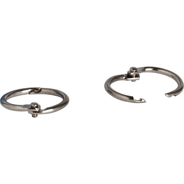 Standard Book Rings, 0.8" Length, Silver, PK100, Business Source, Mfr#: 01435