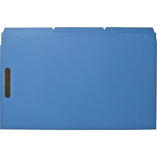 2 ply Tab Legal Fastener Folders Legal, PK50, Business Source, Mfr#: 17219