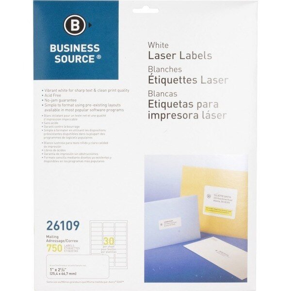 Label, Ij/Lsr, 1X2.6, We, 750 750PK, Business Source, Mfr#: BSN26109