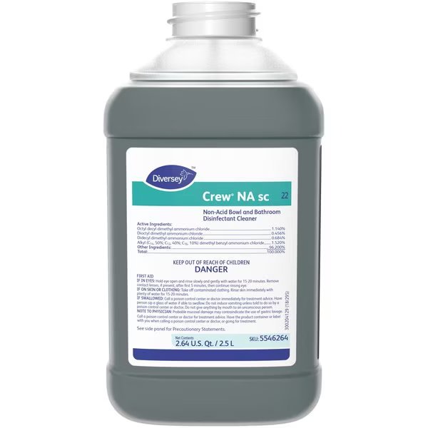 Bowl and Bathroom Cleaner, Crew NA, 2.5 Liter, Blue, PK 2, Diversey, Mfr#: DVO5546264