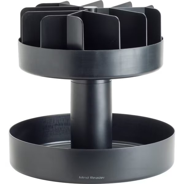 ORGANIZER, SNACK, 2 TIER, BLK, Mind Reader, Mfr#: EMSSNACKCARBLK