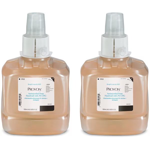 40.6 fl oz (1200 mL) LTX-12 Antimicrobial Foam Handwash with 2% CHG 2 PK, Provon, Mfr#: GOJ192202