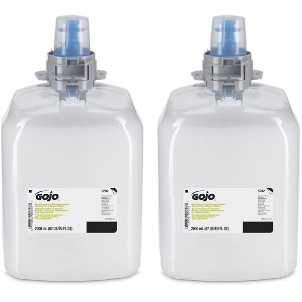 Shampoo/Conditioner/Body Wash, f/FMX-20, 2000ml, Clear, PK 2, Gojo, Mfr#: GOJ529202