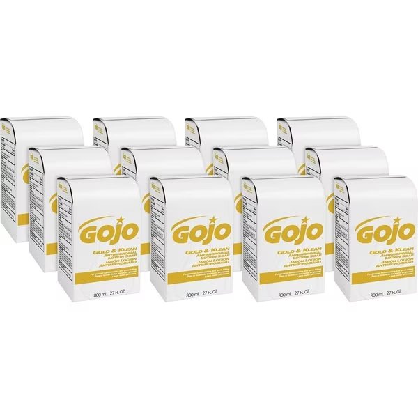 27.1 fl oz (800 mL) Gold & Klean Antimicrobial Lotion Soap 12 PK, Gojo, Mfr#: GOJ912712CT
