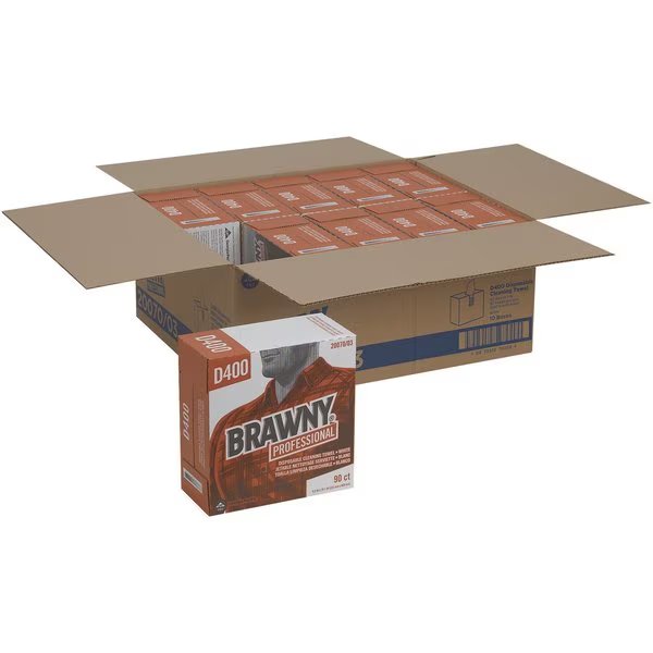 D400 Disposable Cleaning Towels, Box, 16.10" x 9.20", Brawny, Mfr#: GPC2007003CT