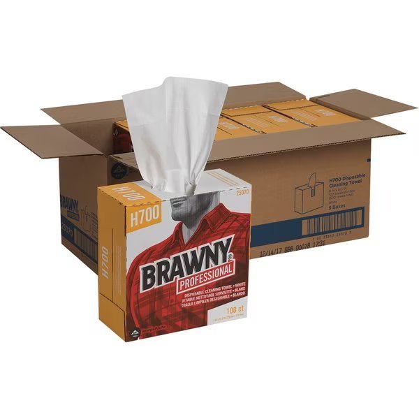 H700 Disposable Cleaning Towels, Box, 9.10" x 16.50", Brawny, Mfr#: GPC25070CT