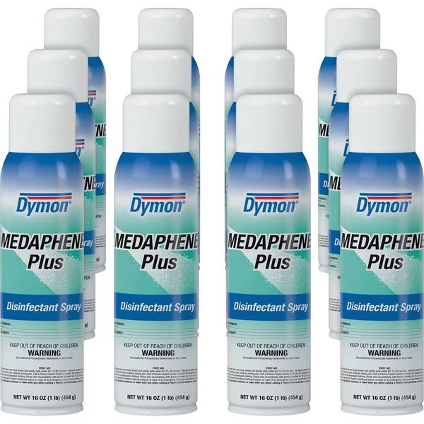 Medaphene Plus Disinfectant Spray, 16 fl oz (0.5 quart) Pleasant, Aqua, 12 PK, Dymon, Mfr#: ITW35720CT