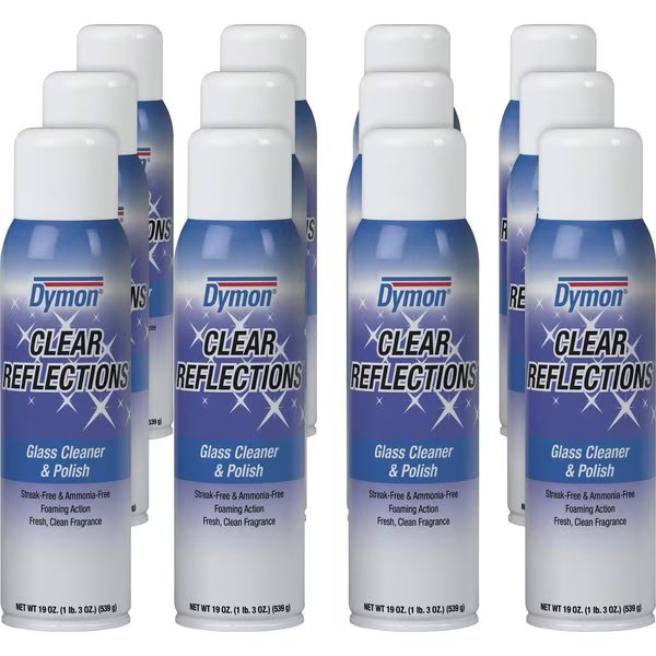 Aerosol Clear Reflections Aerosol Glass Cleaner, Silver/Blue, 12 PK, Dymon, Mfr#: ITW38520CT
