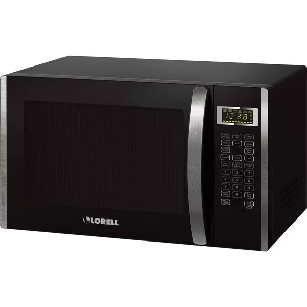 Black/Silver Consumer Microwave 1.6 cu. ft., Lorell, Mfr#: 00231
