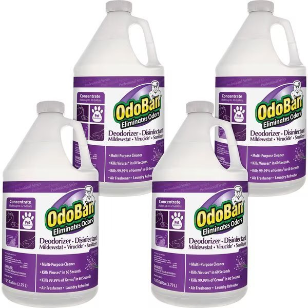 Deodorizer Disinfectant Cleaner Concentrate, 128 fl oz (4 quart) Lavender, 4 PK, Odoban, Mfr#: ODO911162G4CT
