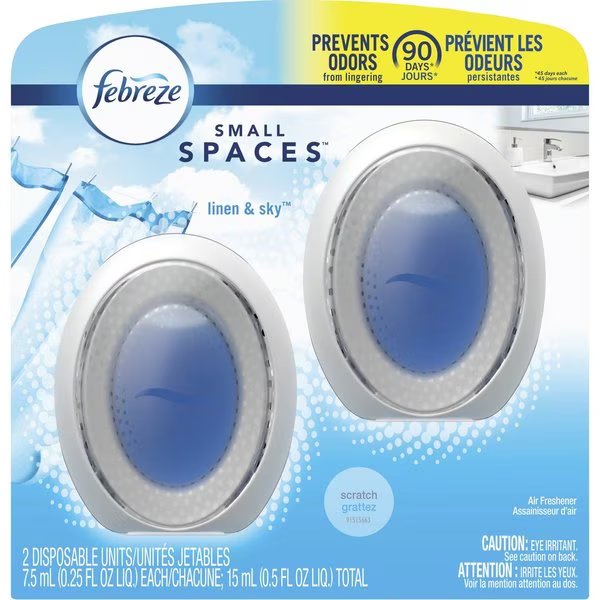 Air Freshener, Small Spaces, Linen&Sky, 25oz, , WE/BE, PK 2, Febreze, Mfr#: PGC55868