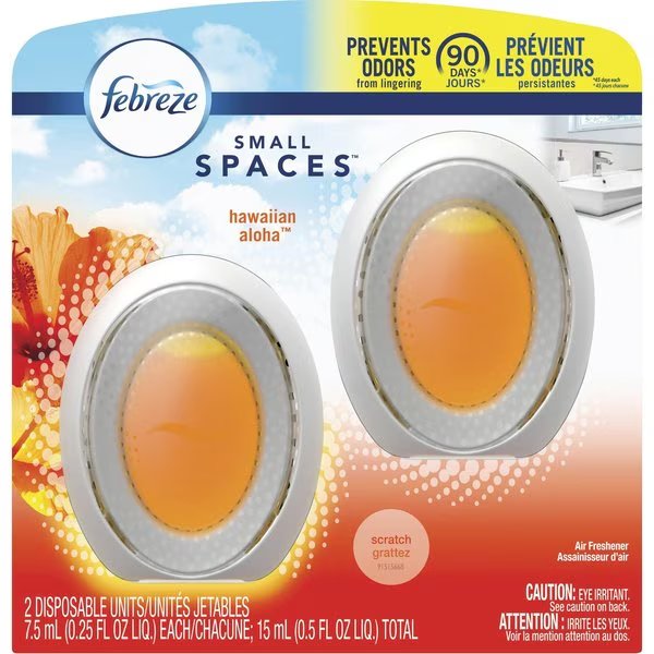 Air Freshener, Small Spaces, Hawaiian, 25oz, , WE/OE, PK 2, Febreze, Mfr#: PGC55879