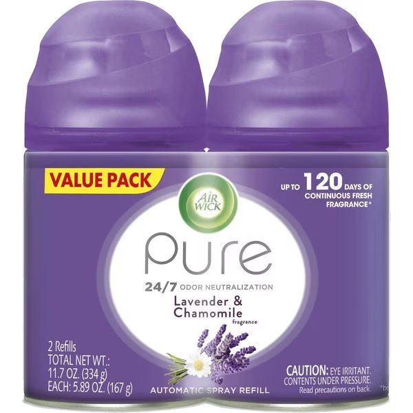 Air Wick Refill, 6.17oz., 2/Pack, Lavender/Purple, PK 6, Air Wick, Mfr#: RAC85595CT