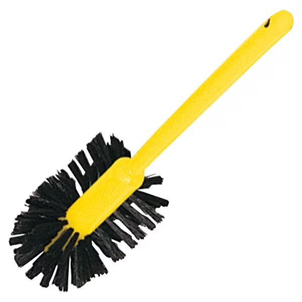 17" Handle Toilet Bowl Brush, 17" L Handle, Brown, Plastic, 12 PK, Rubbermaid Commercial, Mfr#: RCP632000BRNCT
