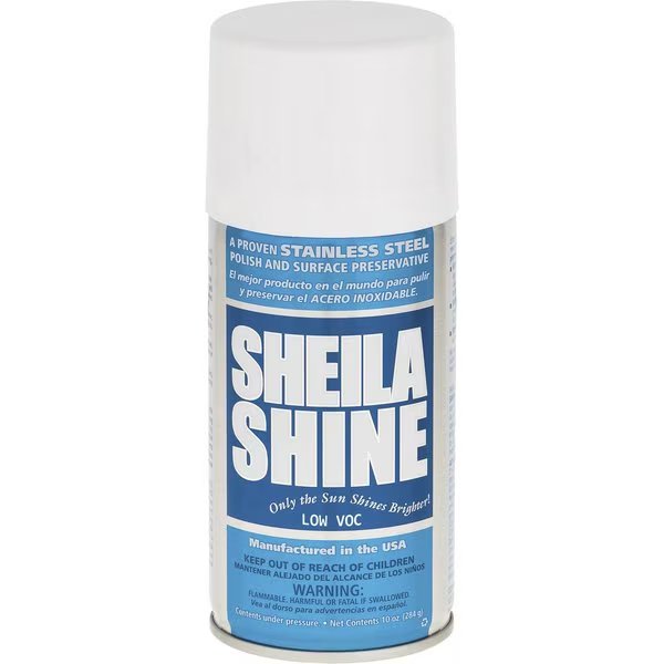 Stainless Steel Polish Spray, Low-VOC, 10 oz, , PK 12, Sheila Shine, Mfr#: SSISSCA10CT