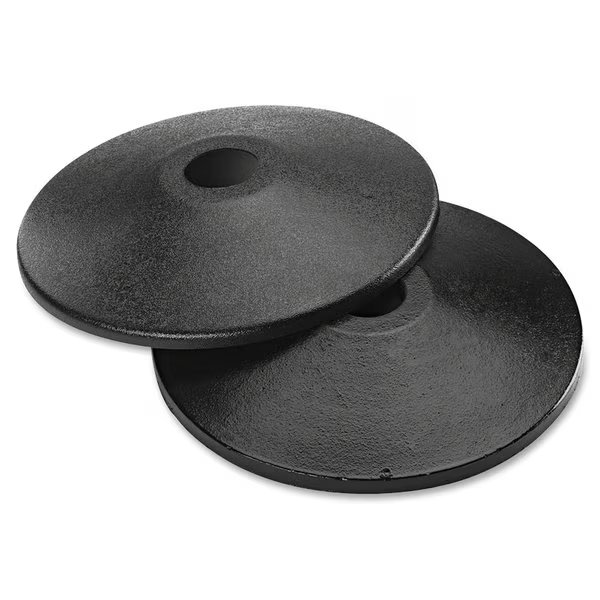 Stanchion Flat Bases, Box 2 of 2, 14"Diameter, 2/BX, Black 2PK, Tatco, Mfr#: TCO11711