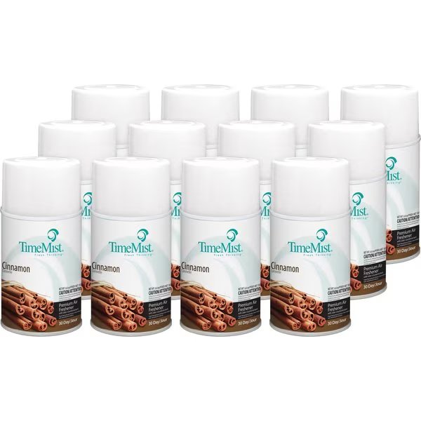 Air Freshener Refill, Cinnamon, 6.6 oz Multi, PK 12, Timemist, Mfr#: TMS1042746CT