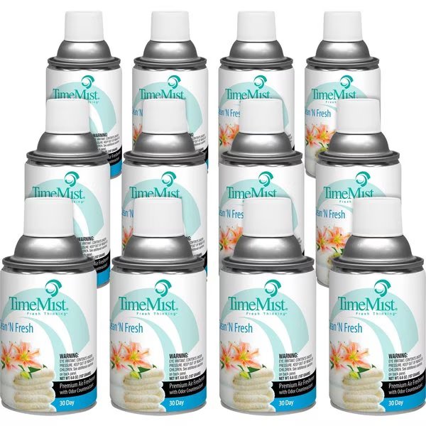 Aerosol Frag, f/Metered Dispenser, 6.6 oz, Clean/Fresh, , PK 12, Timemist, Mfr#: TMS1042771CT