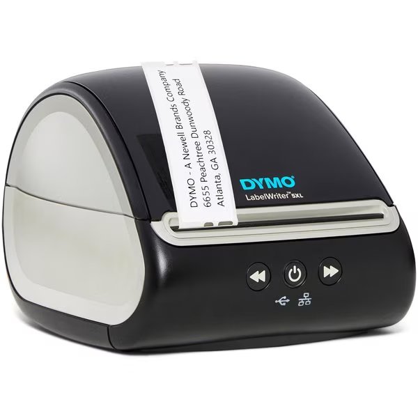 LabelWriter 5XL Direct Thermal Printer - Monochrome - Label Print - Ethernet - USB - Black, Rubbermaid, Mfr#: DYM2112554