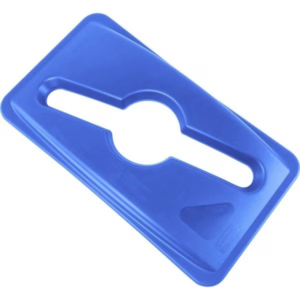 Slim Jim Recycling Container Combo Top, 12.1" W/Dia, Blue, Rubbermaid Commercial, Mfr#: RCP1788372
