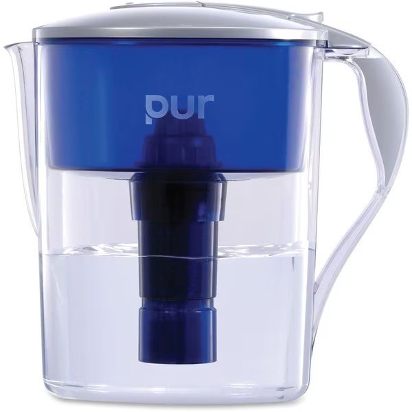 40 Gal Pitcher, LED, 11.25"x10.63"x6.75", Blue/Gray, Pur, Mfr#: HWLCR1100C