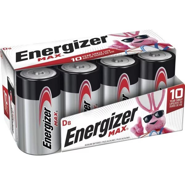 BATTERY, ALKA, D, 8PK, ENGZR, Eveready, Mfr#: EVEE95FP8CT