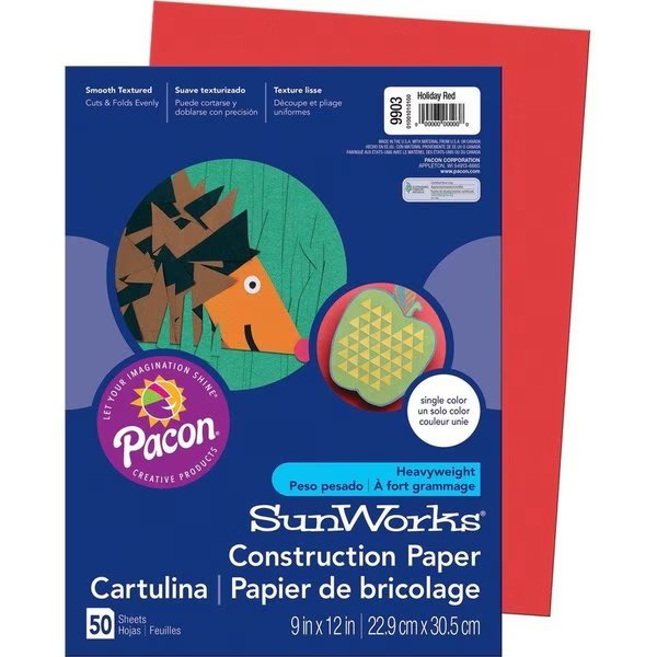 Paper, Constr, 9X12, Hrd, 50Sh Pk, Sunworks, Mfr#: PAC9903