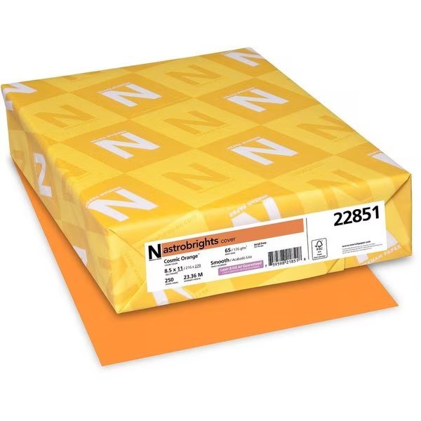 Paper, Astrobrt, 65#, Csmc Org Pk, Astrobrights, Mfr#: WAU22851