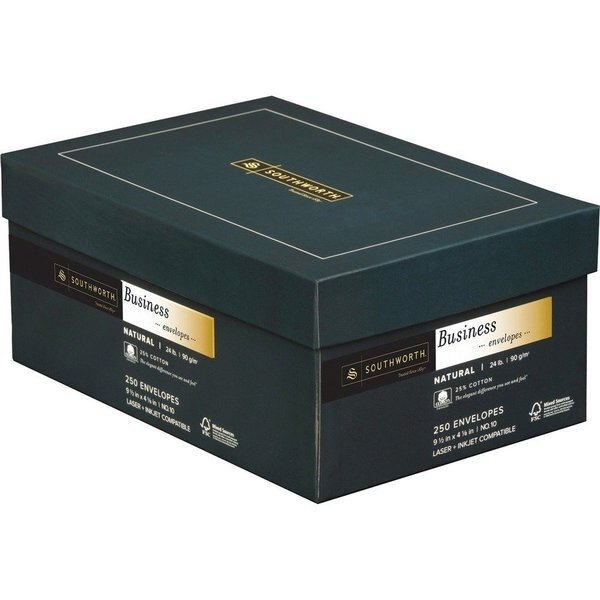Envelope, 25%Cttn, #10, Na, 250 Pk, Southworth, Mfr#: SOUJ404N10