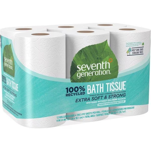 Bathroom Tissue, Unbleached, 4 PK, Seventh Generation, Mfr#: SEV13733CT