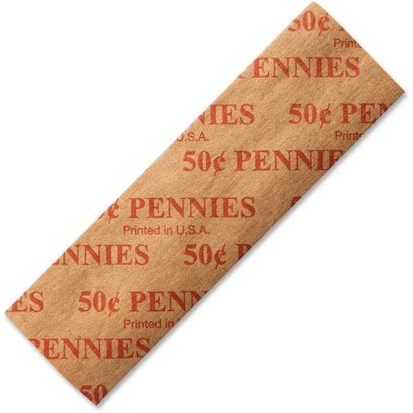 Wrappers, Coin, Tube, 50 Pen Pk, Iconex, Mfr#: ICX94190051