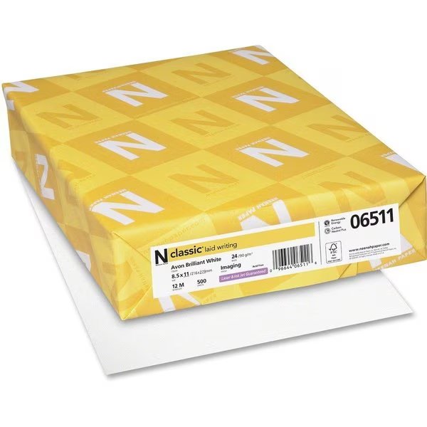 Paper, 8.5X11, Laid, We Pk, Classic, Mfr#: NEE06511