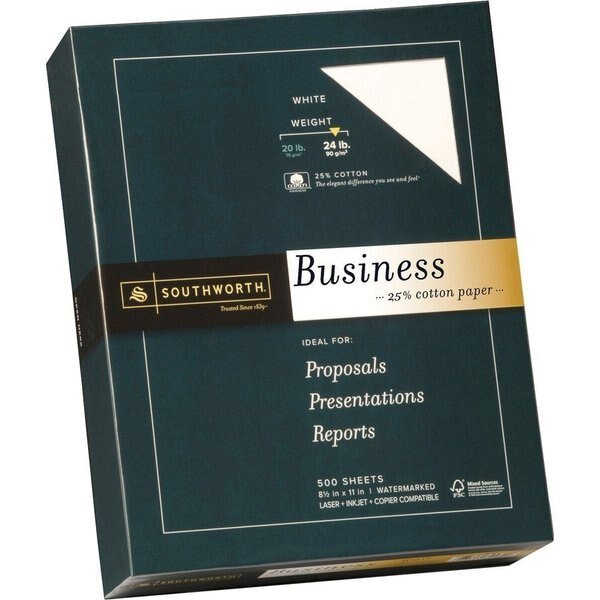 Paper, 25%Cttn, 24#, 8.5X11, We Pk, Southworth, Mfr#: SOU404C