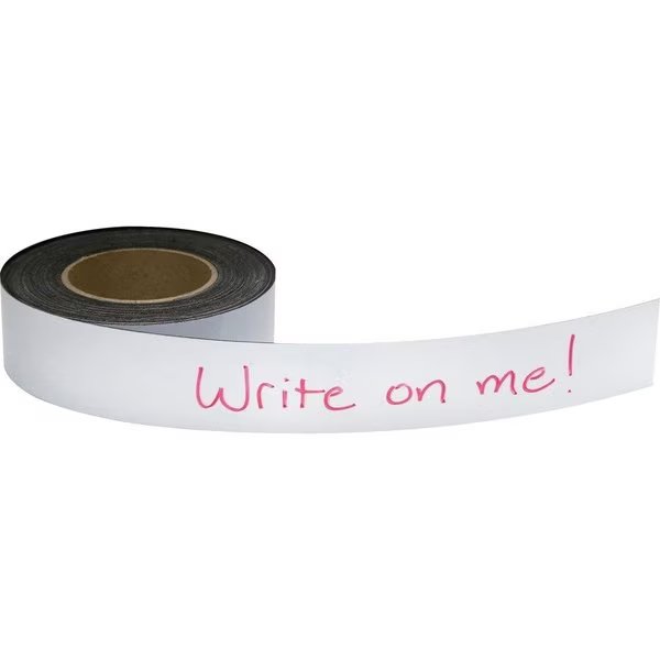 Magnetic Labeling Tape, 2"x50' Roll, White, Zeus, Mfr#: BAU66152