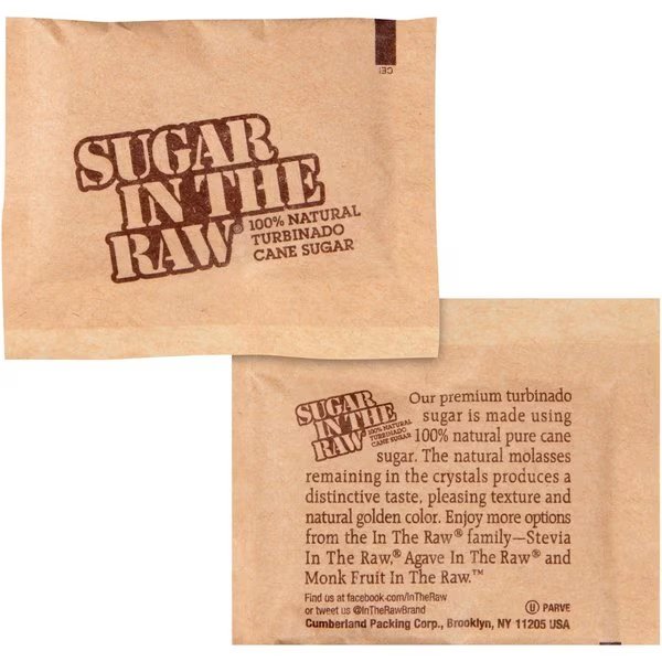 Turbinado Cane Sugar, 200PK, Sugar In The Raw, Mfr#: SMU50319