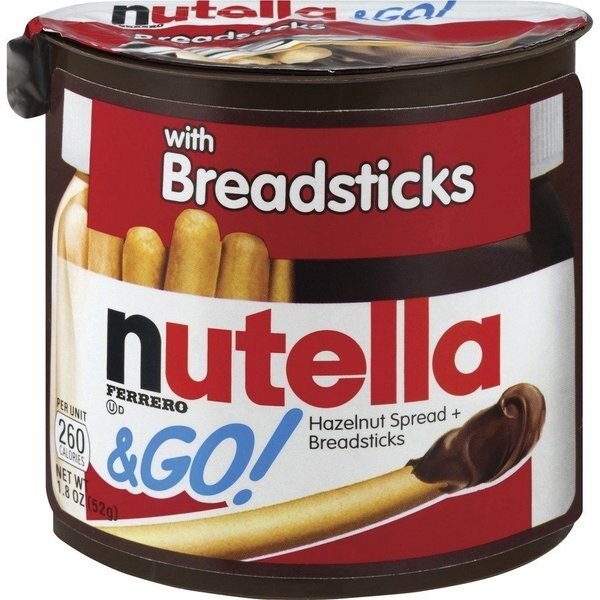 Hazelnut Spread Snack, w/ Breadsticks, 1.8 oz, 12/BX, Multi PK, Nutella, Mfr#: FER80314