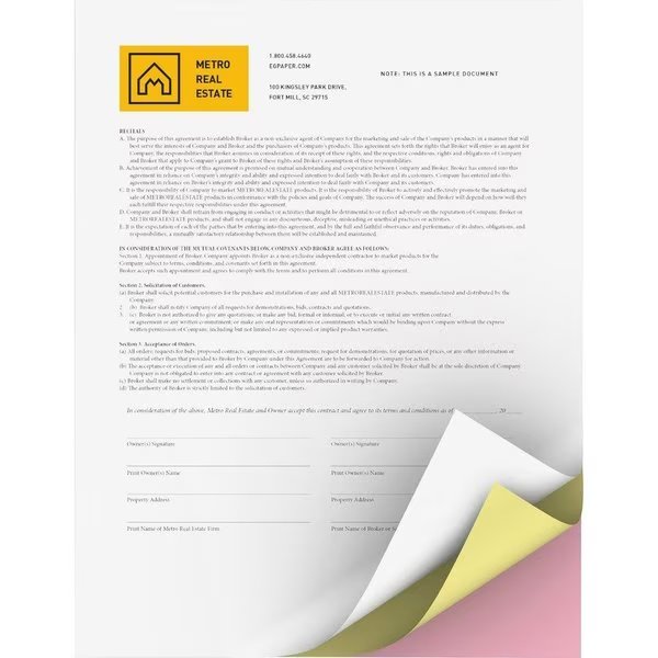 Paper, Carbonless, 3Pt, We Pk, Xerox, Mfr#: XER3R12426