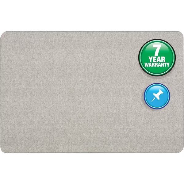 Oval Fabric Bulletin Board, 4'x3', Gray, Quartet, Mfr#: QRT7684G
